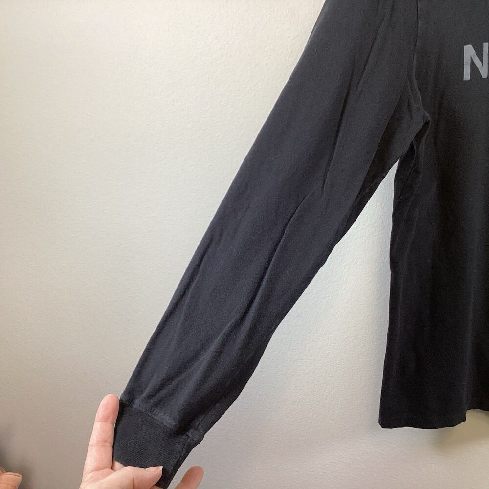 The North Face Long Sleeve Crew Neck Cotton Half Dome Black T-Shirt Medium - Picture 3 of 7
